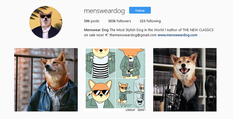 Menswear Dog's use of animals to attract attention