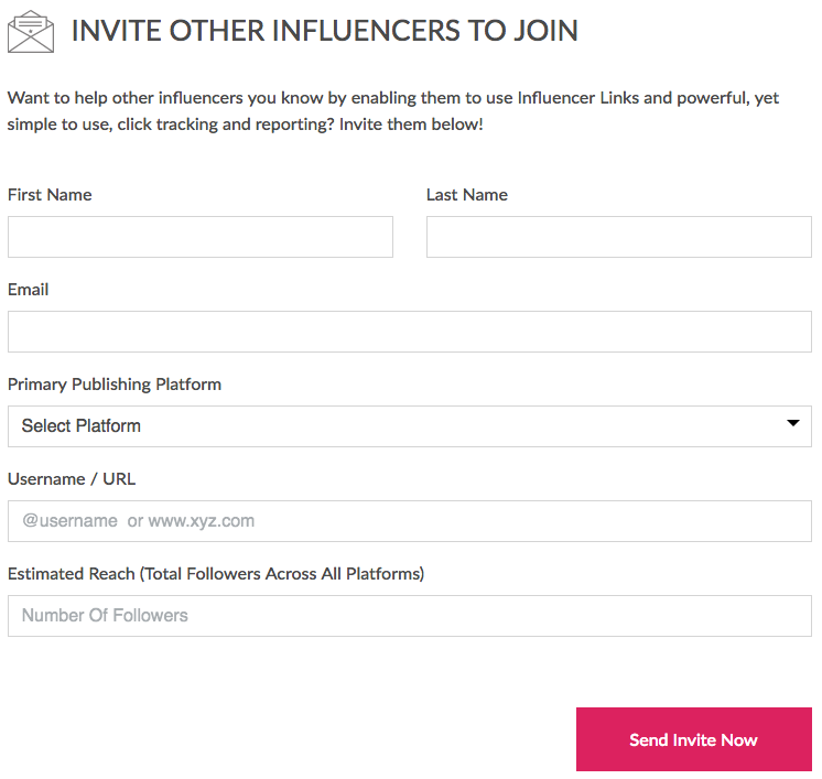 Invite other influencers to join influencer